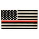 FIRE DEPARTMENT THIN RED LINE US FLAG PIN